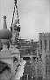 1929 Padova-Collocazione statua sopra il Municipio di Padova.(foto Gislon) (Adriano Danieli)